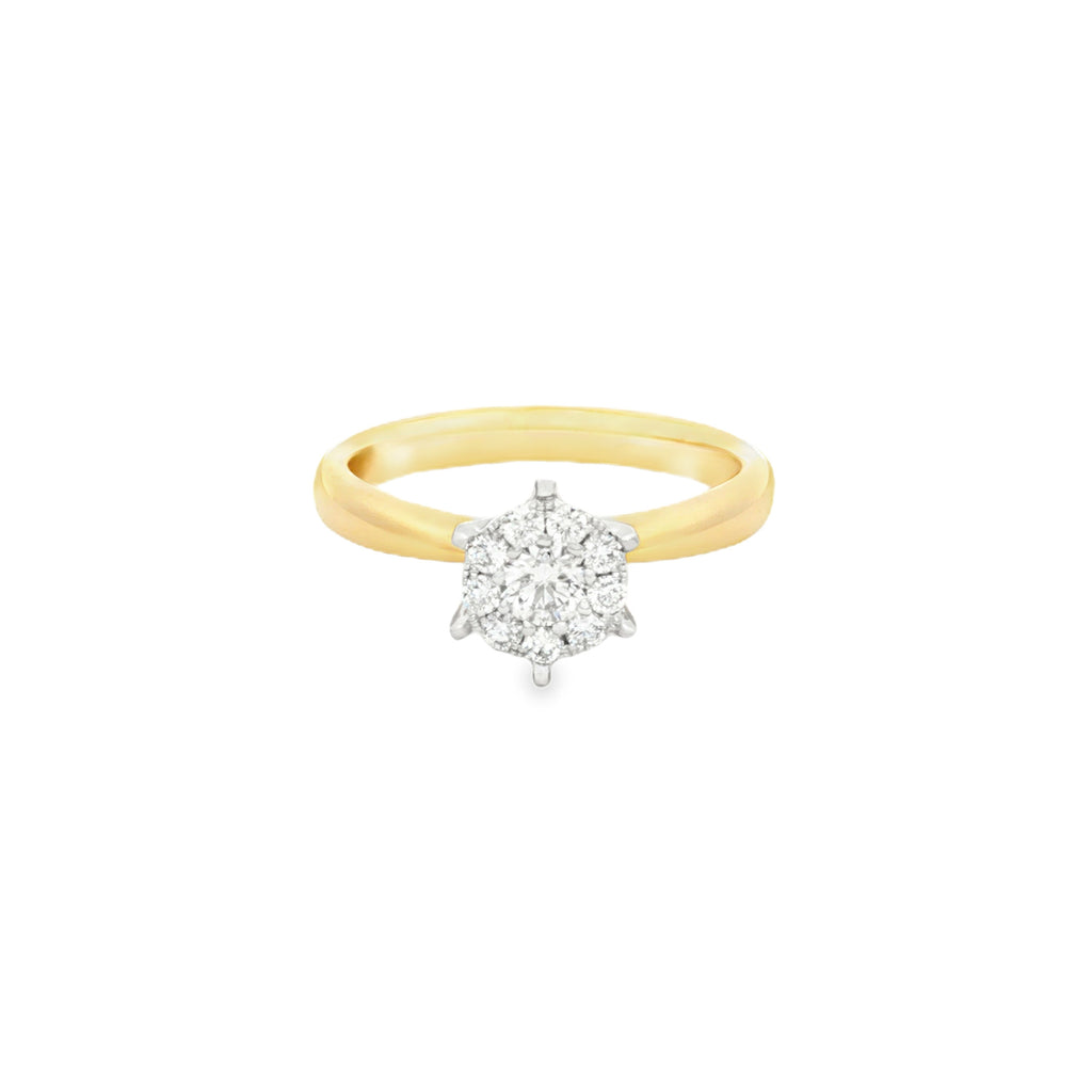 ANILLO CLUSTER CON DIAMANTES