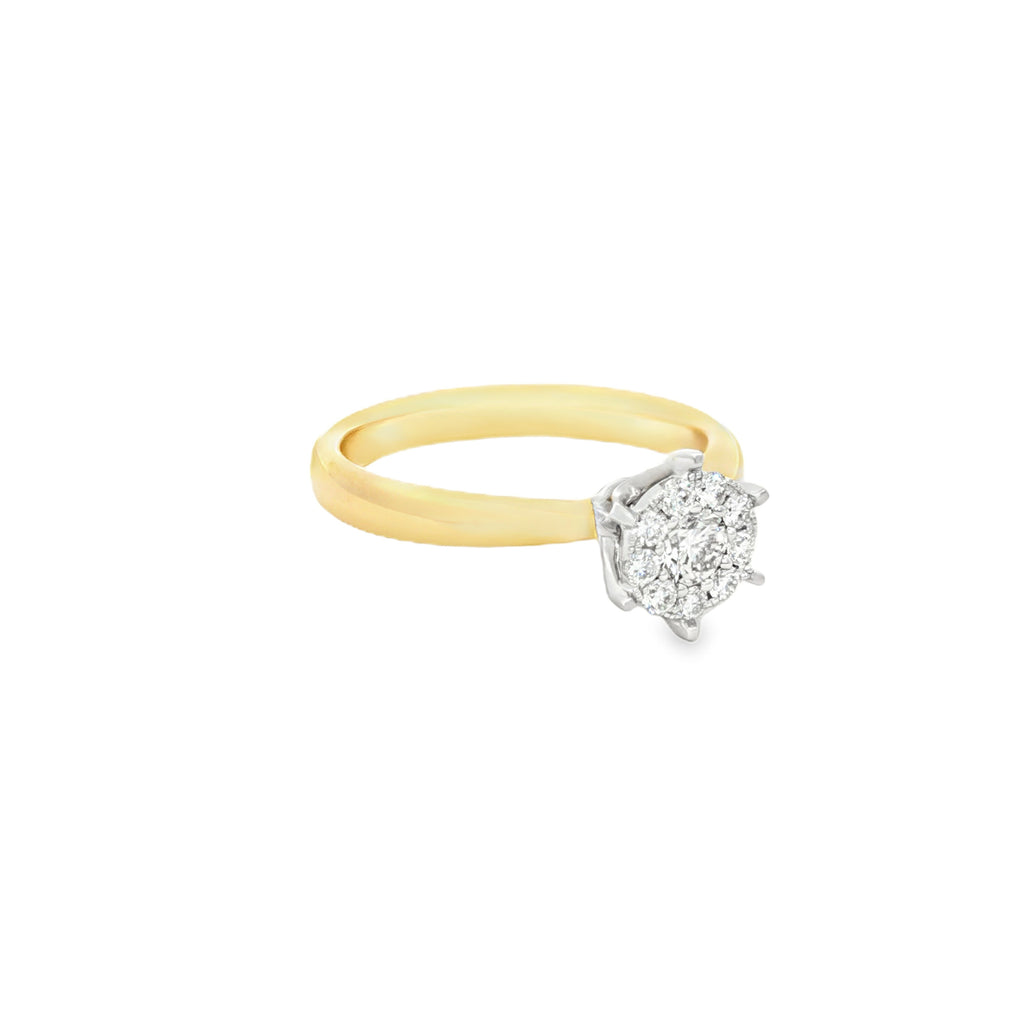 ANILLO CLUSTER CON DIAMANTES