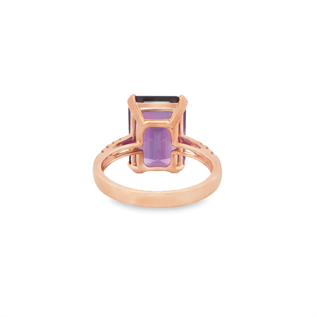 ANILLO CON AMATISTA Y DIAMANTES