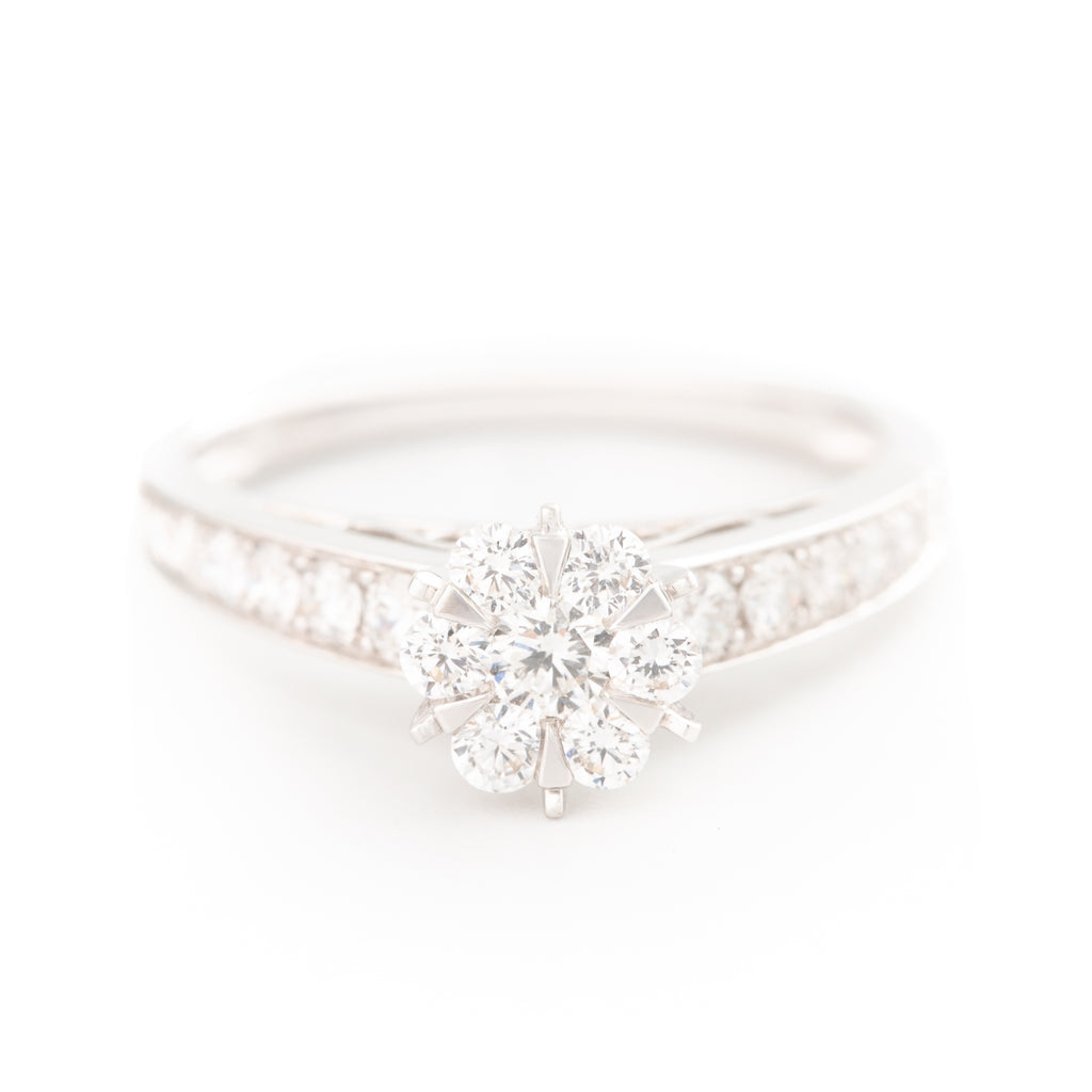 ANILLO FLOR CON DIAMANTES