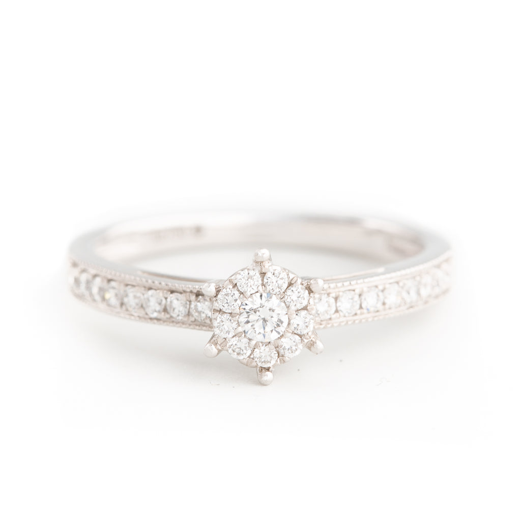 ANILLO FLOR CON DIAMANTES