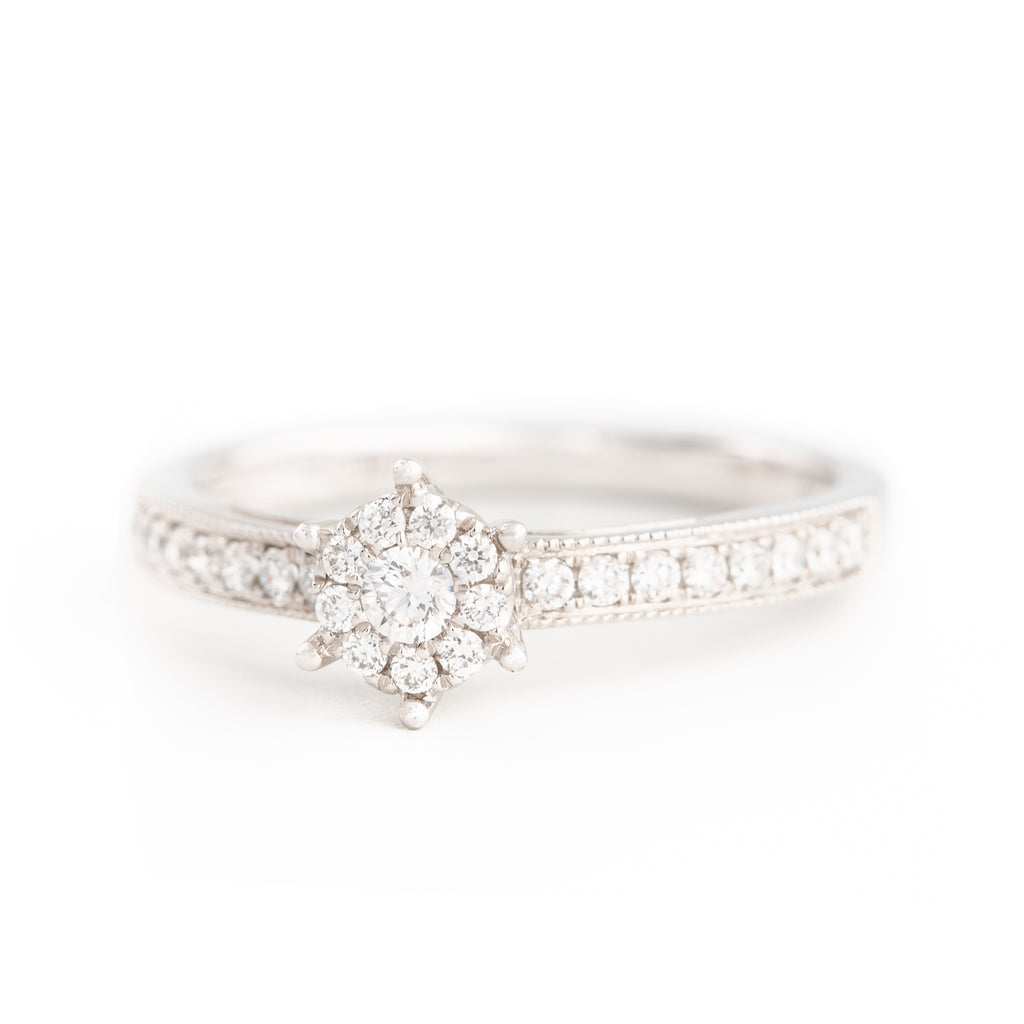 ANILLO FLOR CON DIAMANTES