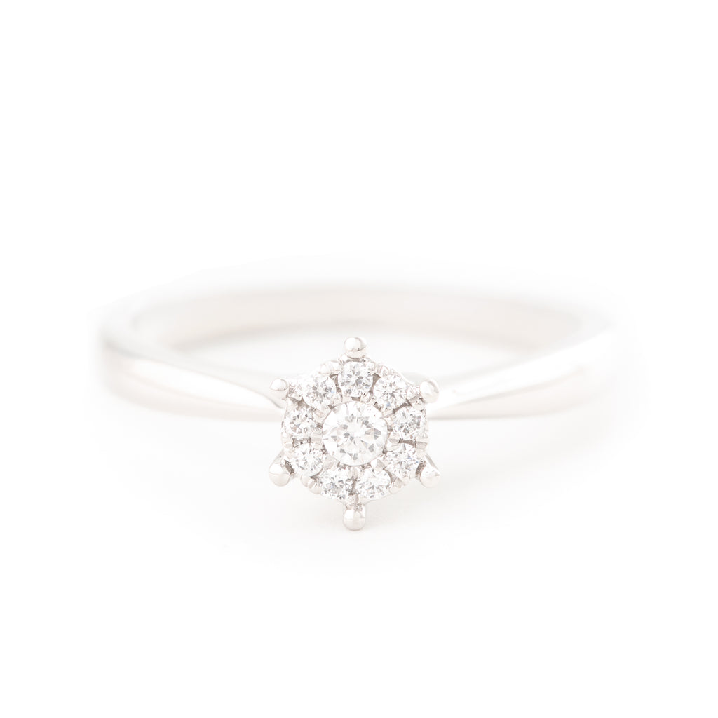 ANILLO FLOR CON DIAMANTES