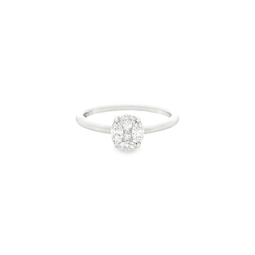 ANILLO CLUSTER OVAL DE DIAMANTES