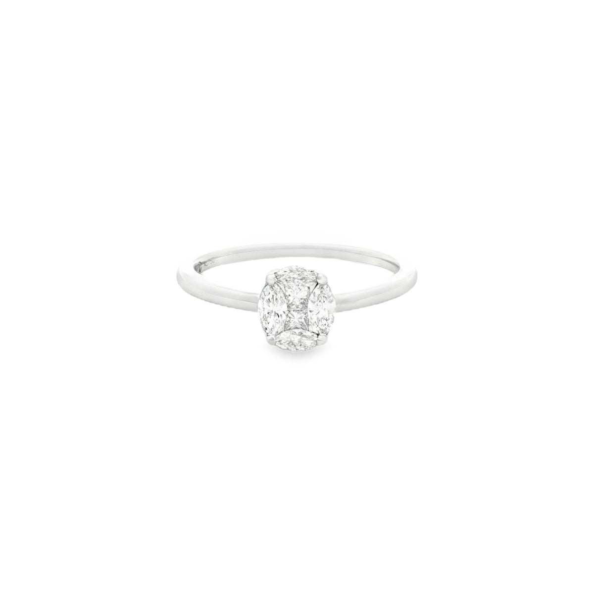 ANILLO CLUSTER OVAL DE DIAMANTES