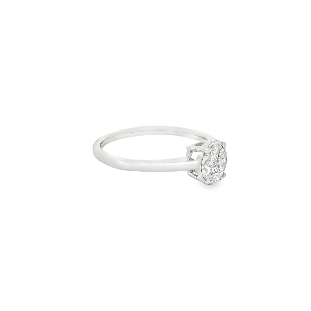 ANILLO CLUSTER OVAL DE DIAMANTES