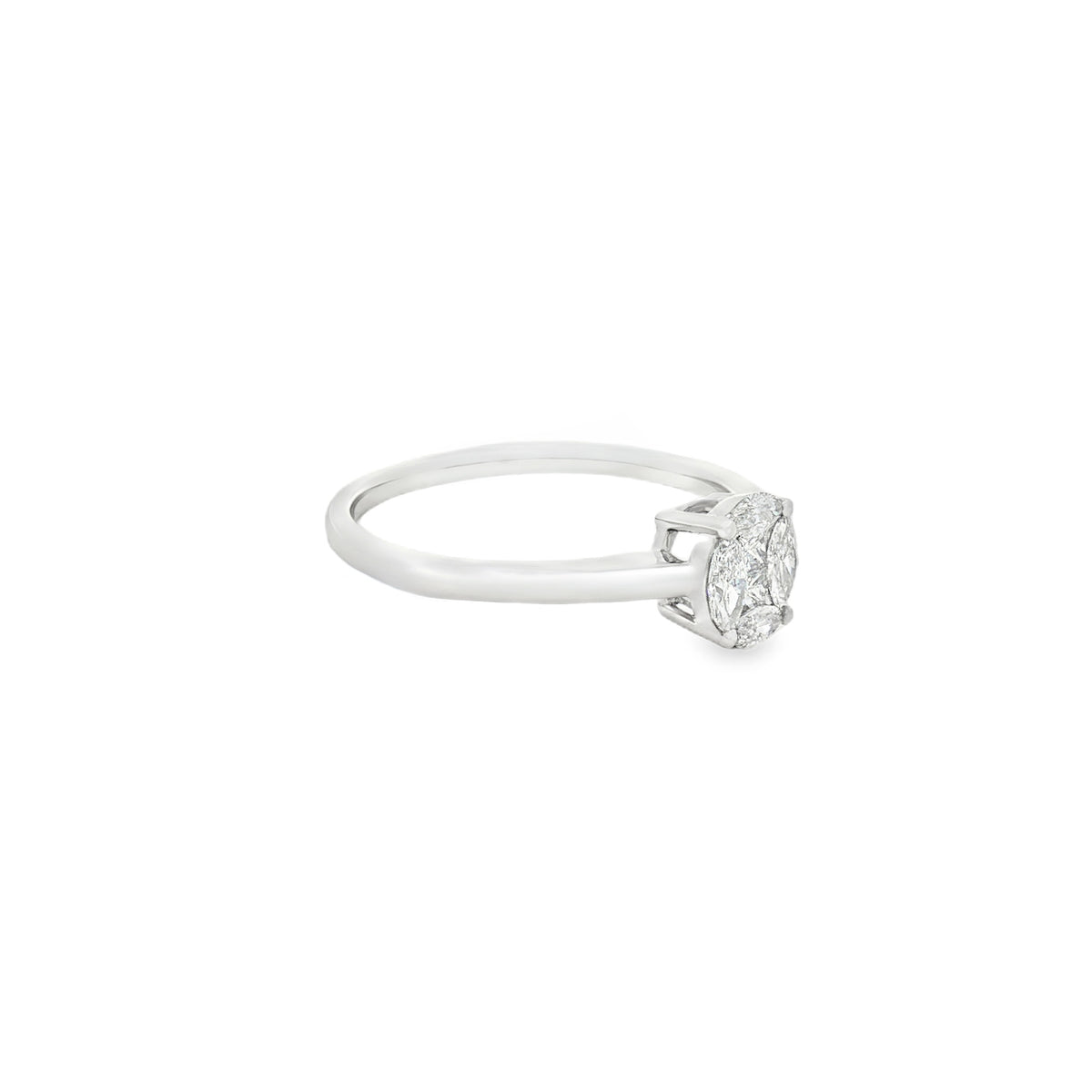 ANILLO CLUSTER OVAL DE DIAMANTES