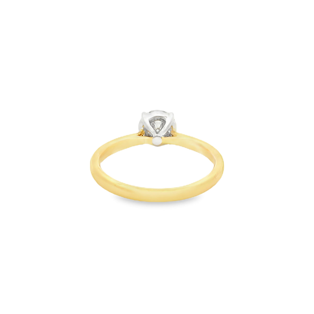 ANILLO SOLITARIO FLOR CON DIAMANTES