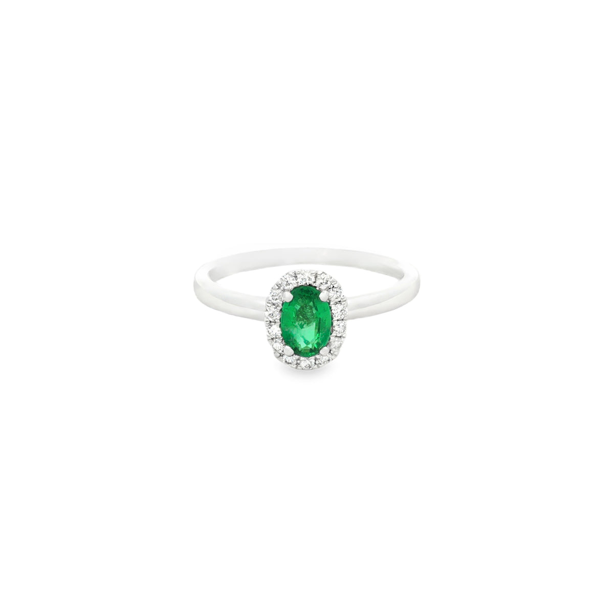 ANILLO ESMERALDA Y DIAMANTES