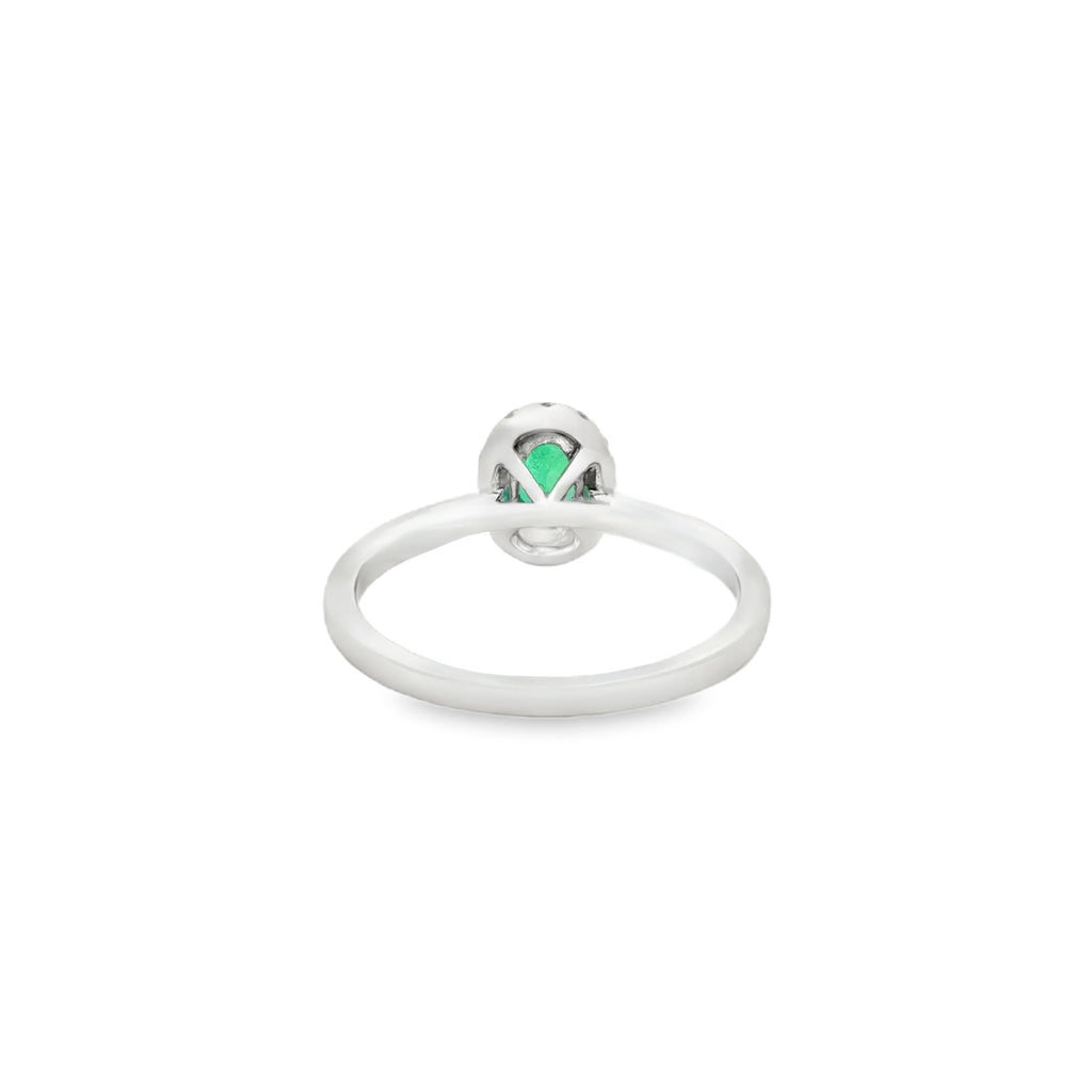 ANILLO ESMERALDA Y DIAMANTES