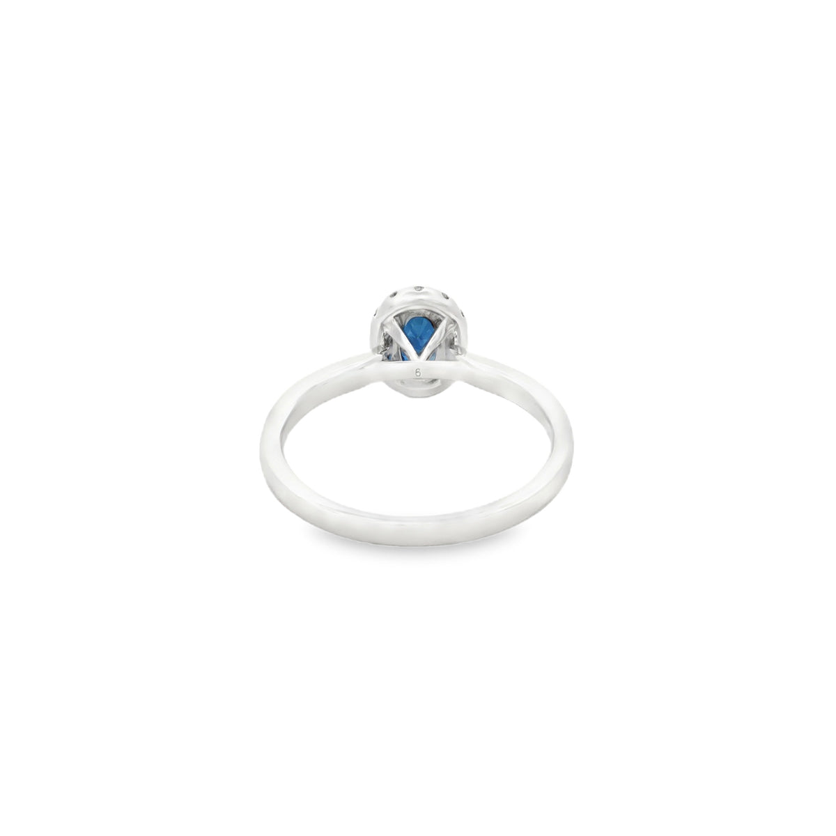 ANILLO FLOR CON ZAFIRO Y DIAMANTES