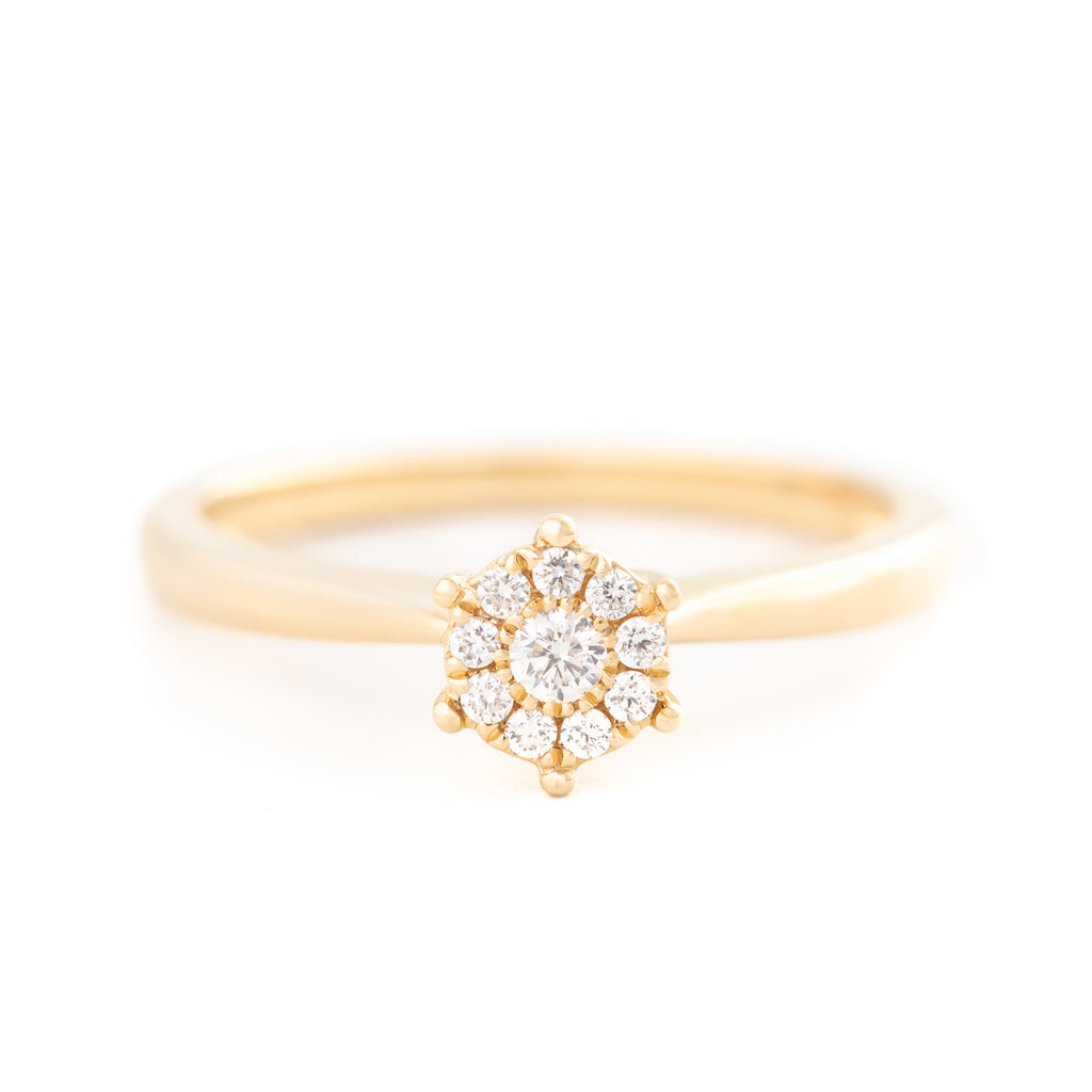 ANILLO FLOR CON DIAMANTES