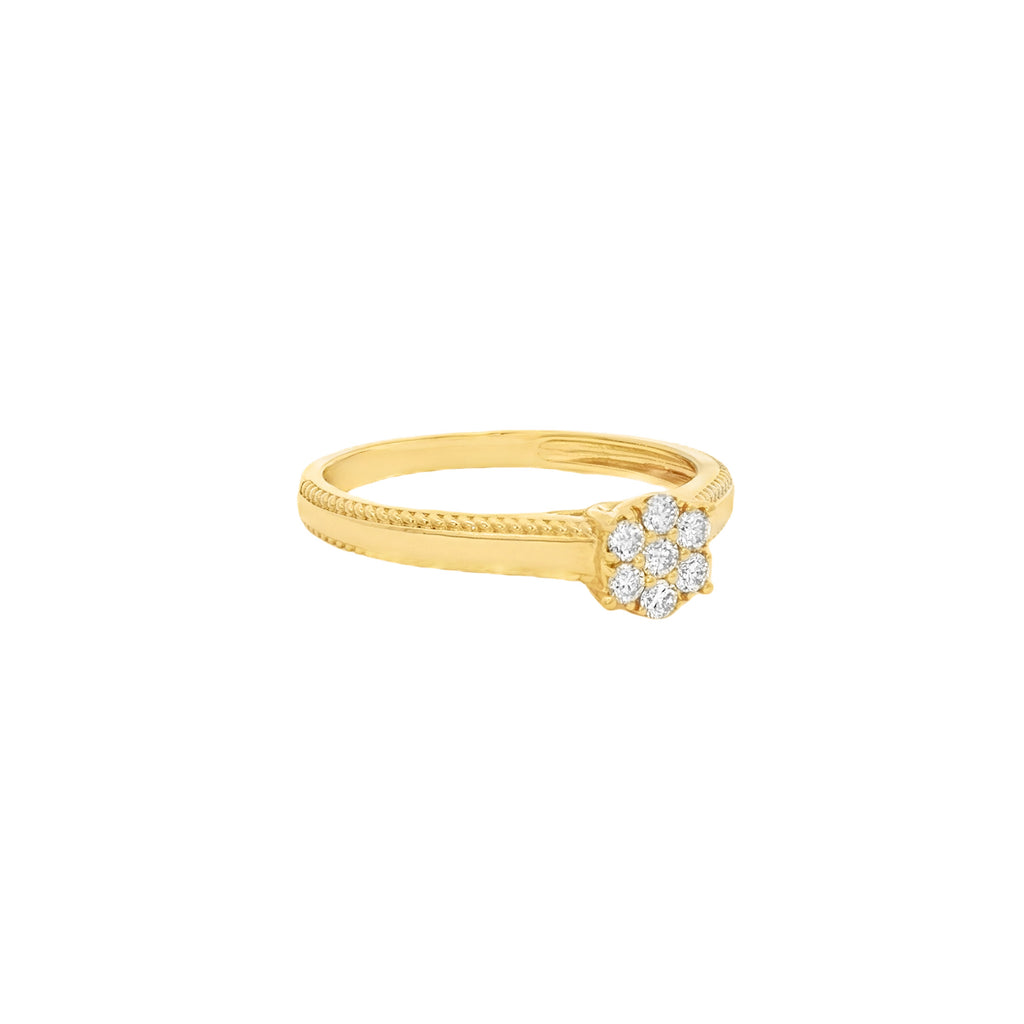 ANILLO FLOR CON DIAMANTES