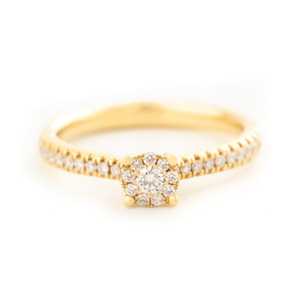 ANILLO FLOR CON DIAMANTES