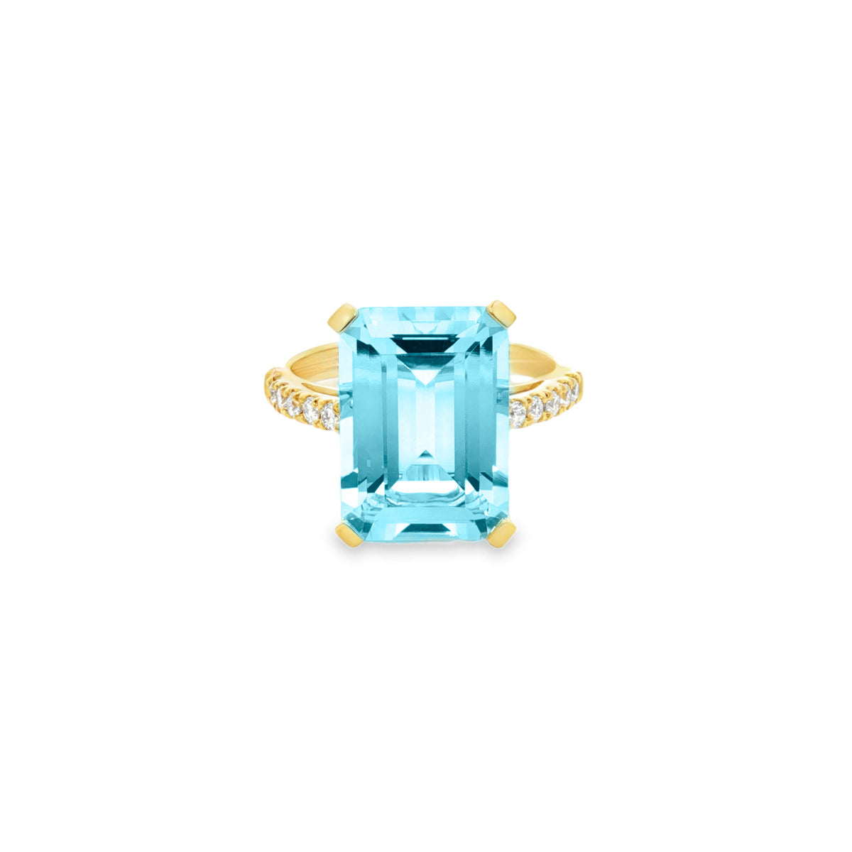 ANILLO TOPACIO RECTANGULAR DE DIAMANTES