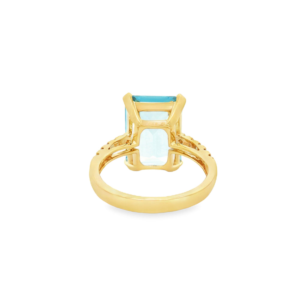 ANILLO TOPACIO RECTANGULAR DE DIAMANTES