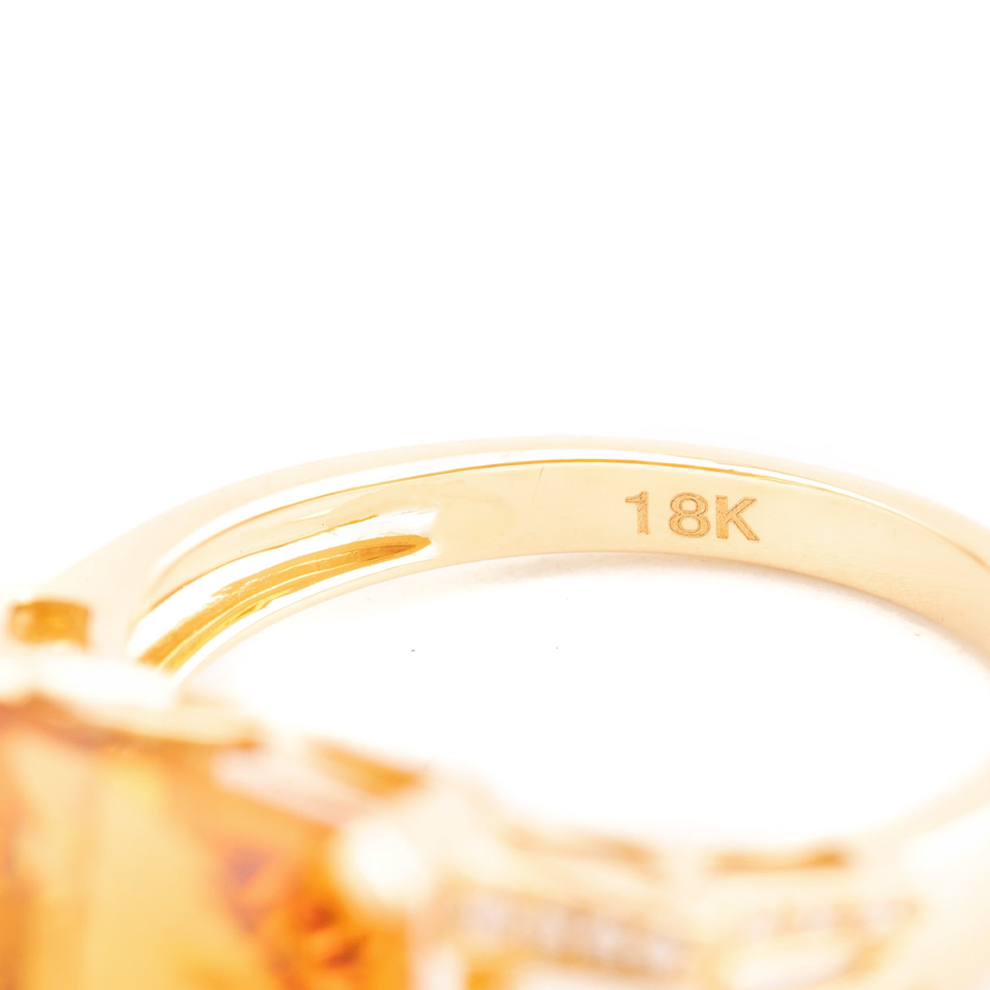 ANILLO CITRINO Y DIAMANTES