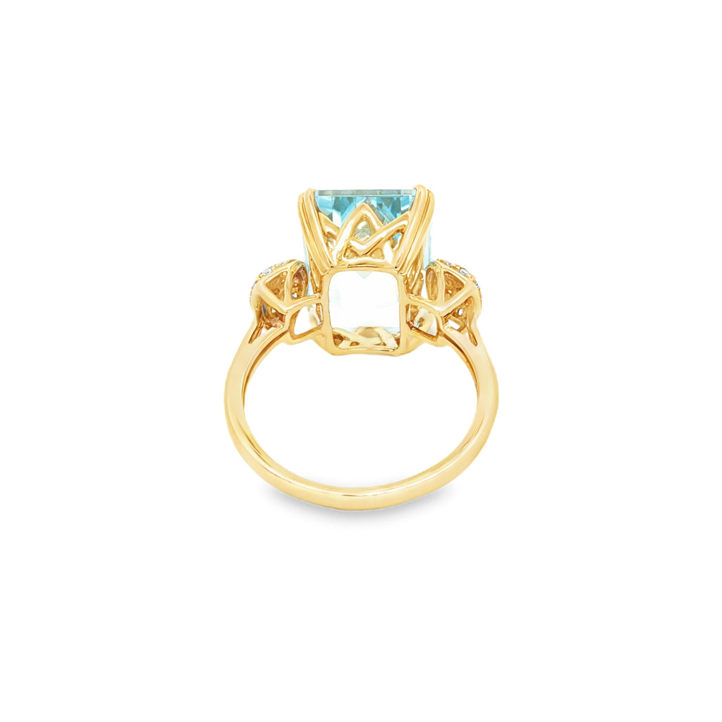 ANILLO TOPACIO RECTANGULAR CON DIAMANTES