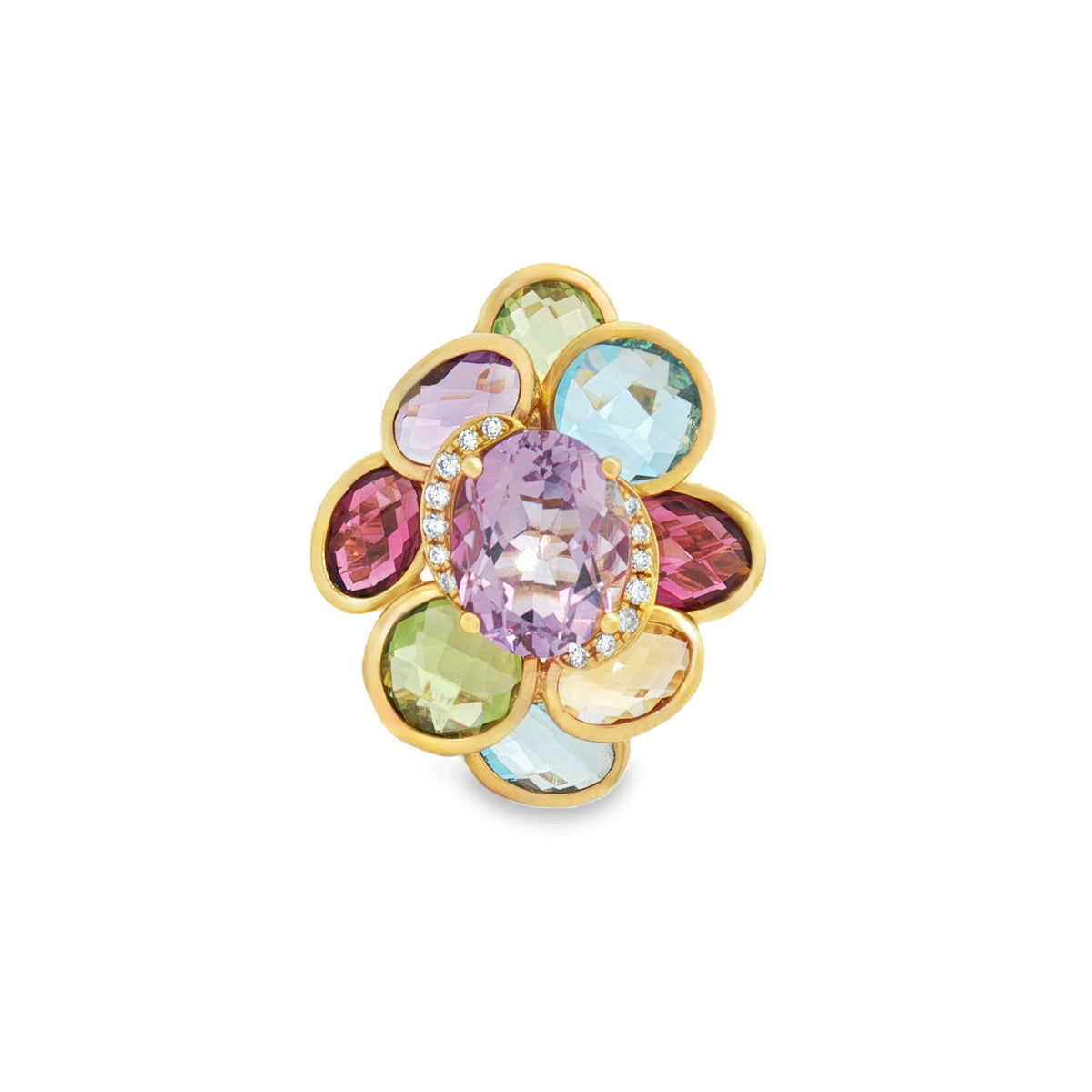 ANILLO CON GEMAS MULTICOLOR