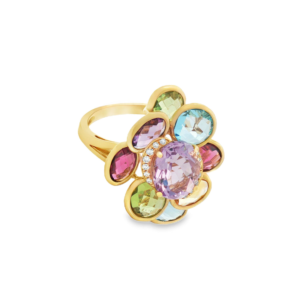 ANILLO CON GEMAS MULTICOLOR