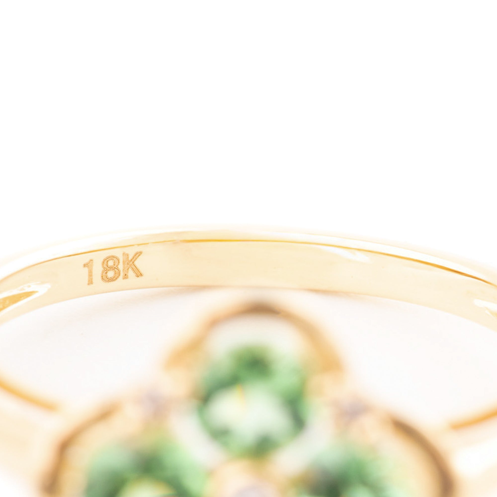 ANILLO FLOR GRANATE Y DIAMANTES