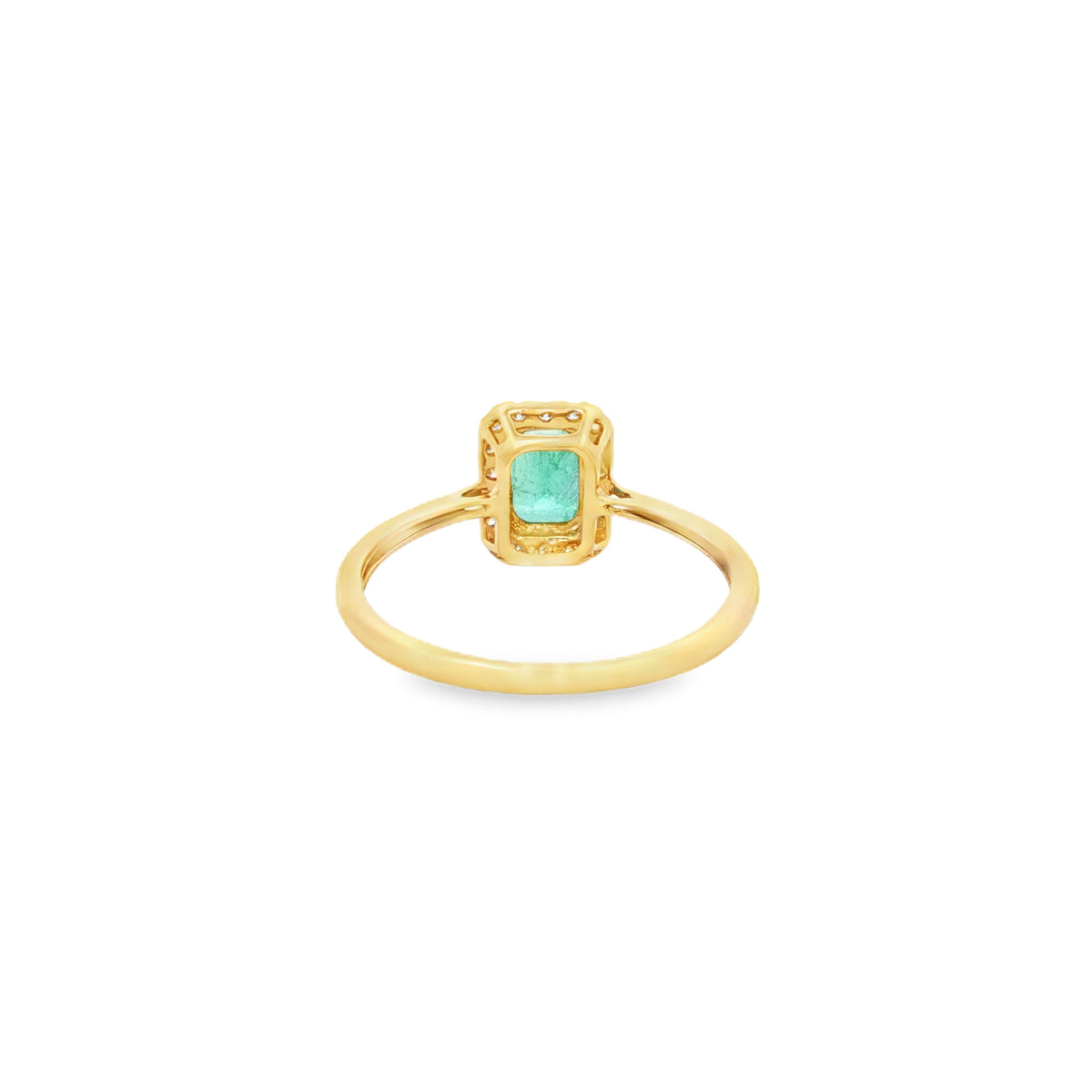ANILLO ESMERALDA Y DIAMANTES