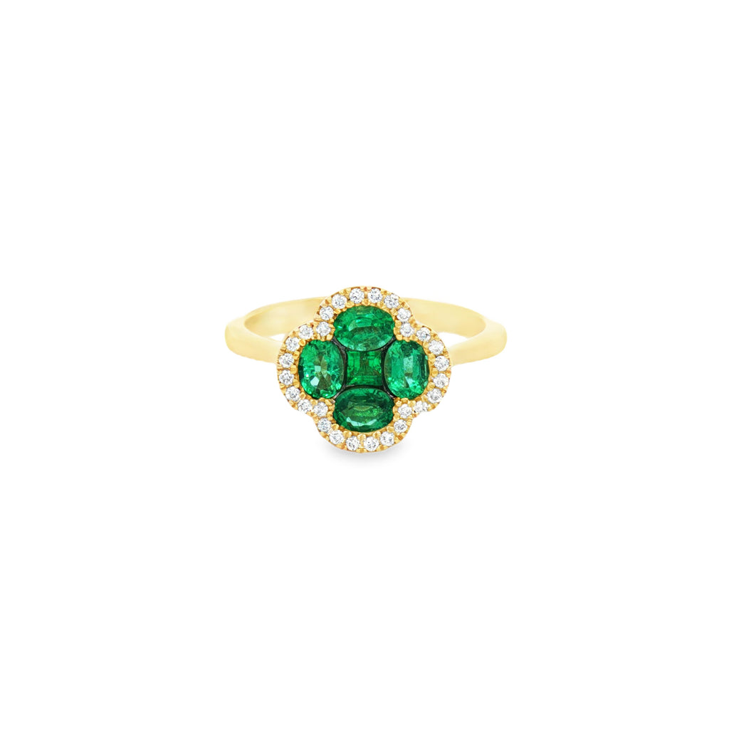 ANILLO VAN CLEEF DE ESMERALDAS Y DIAMANTES