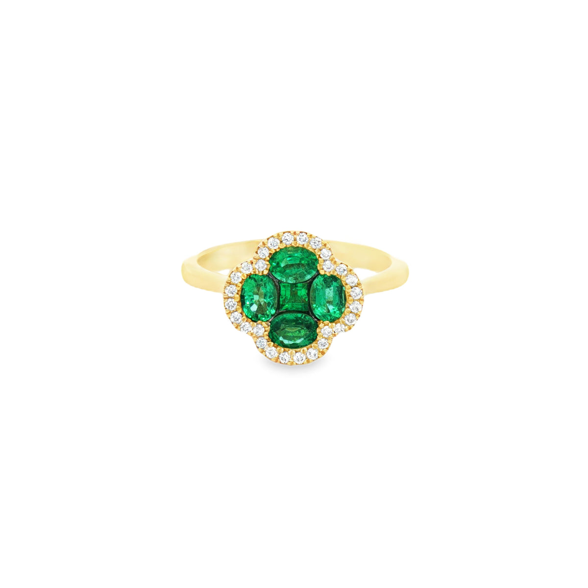 ANILLO VAN CLEEF DE ESMERALDAS Y DIAMANTES