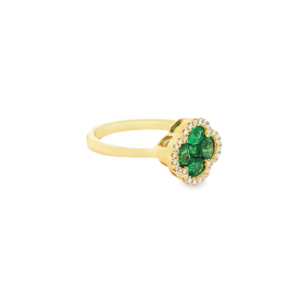 ANILLO VAN CLEEF DE ESMERALDAS Y DIAMANTES