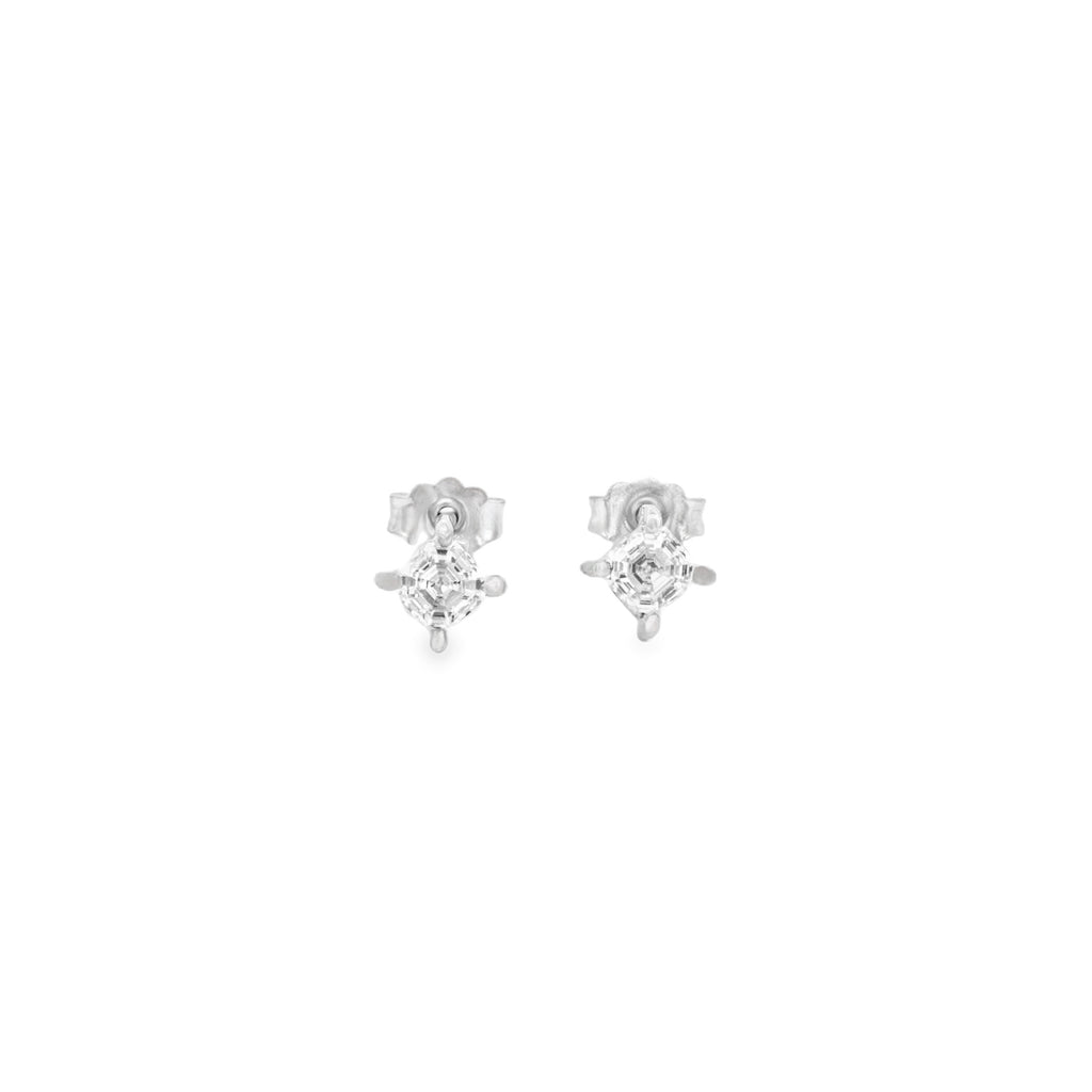 ARETES CON ZIRCÓN CUADRADO