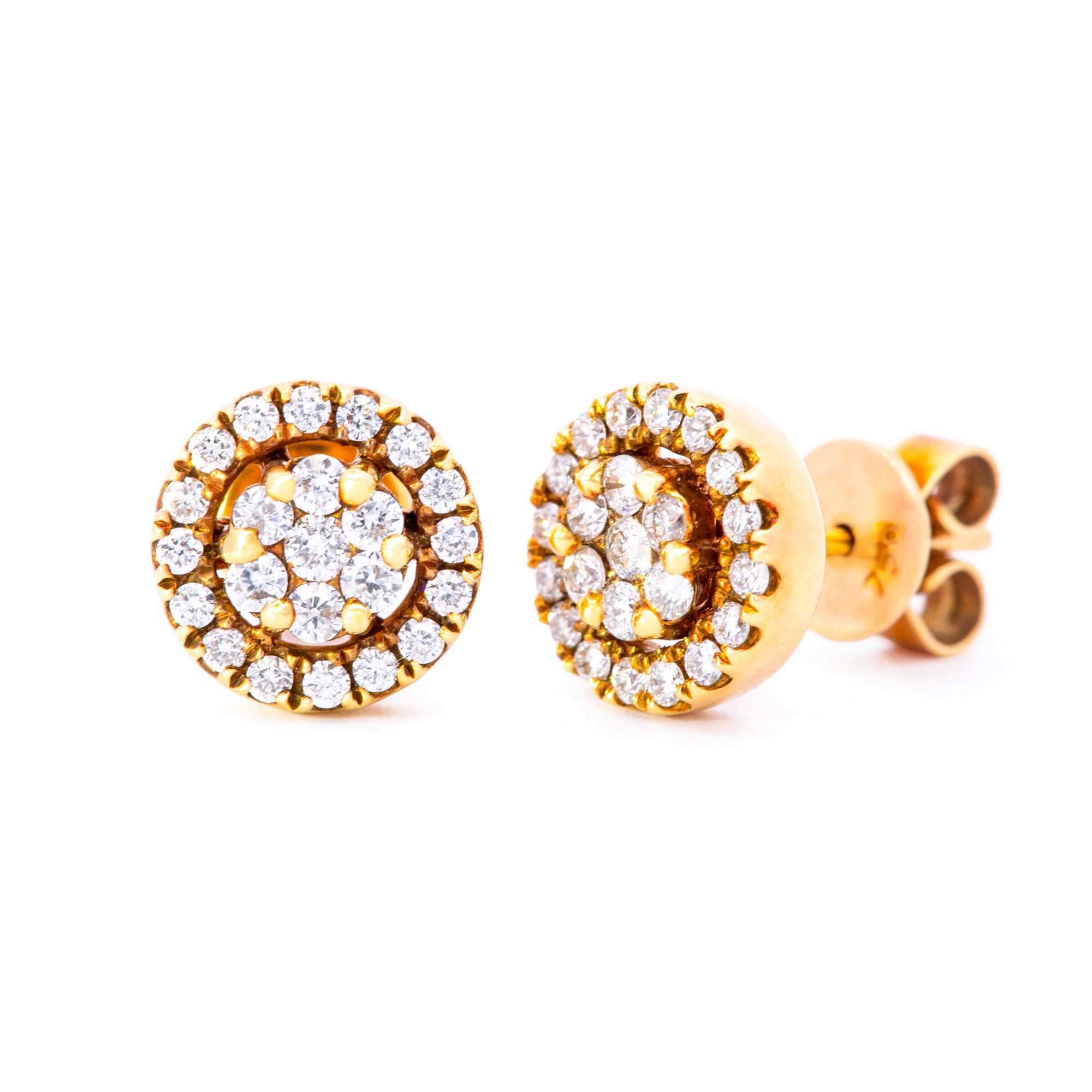 ARETES FLOR CON DIAMANTES