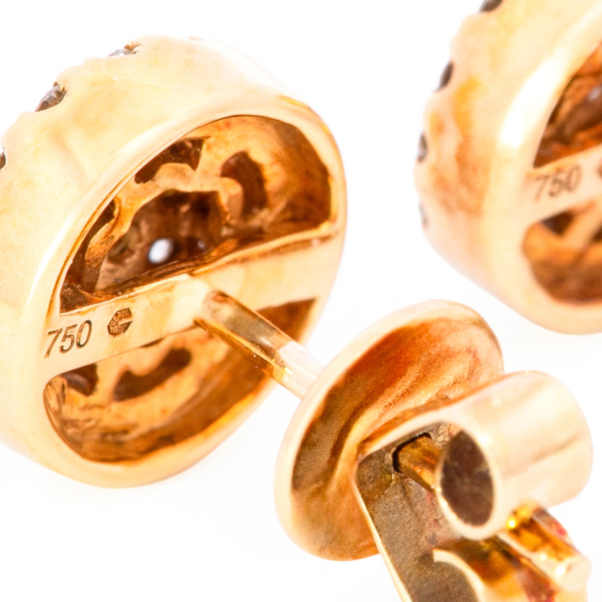ARETES FLOR CON DIAMANTES