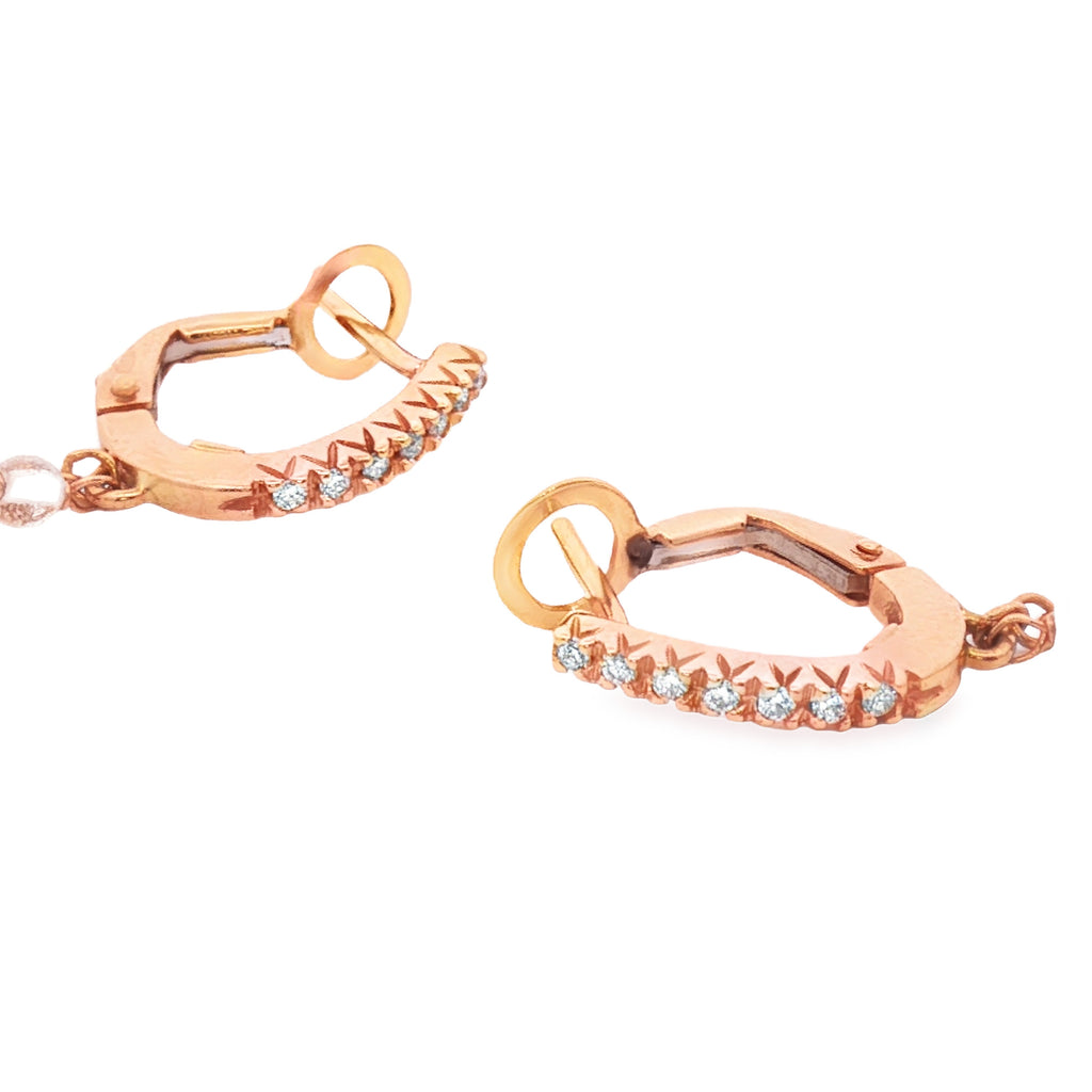 ARETES LARGOS CON TOPACIOS, PERLAS Y DIAMANTES