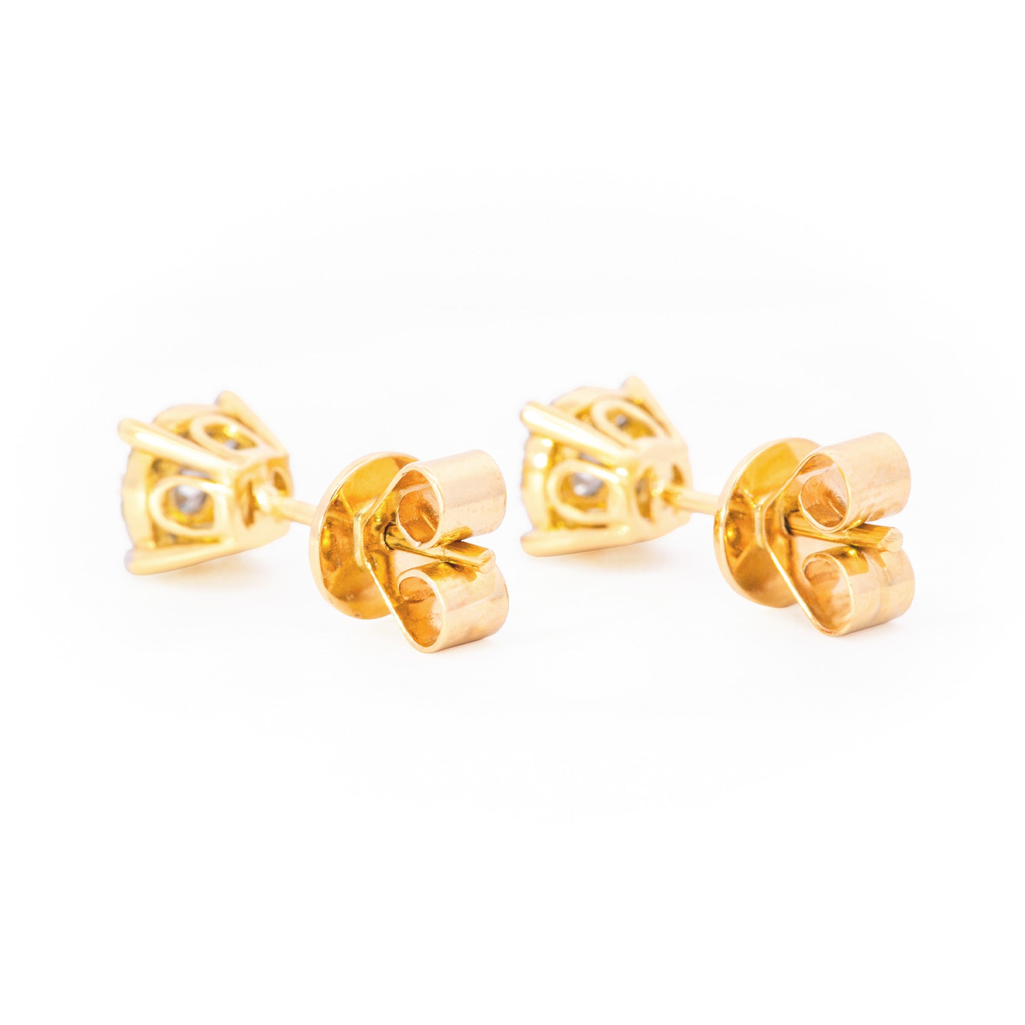 ARETES FLOR CON DIAMANTES