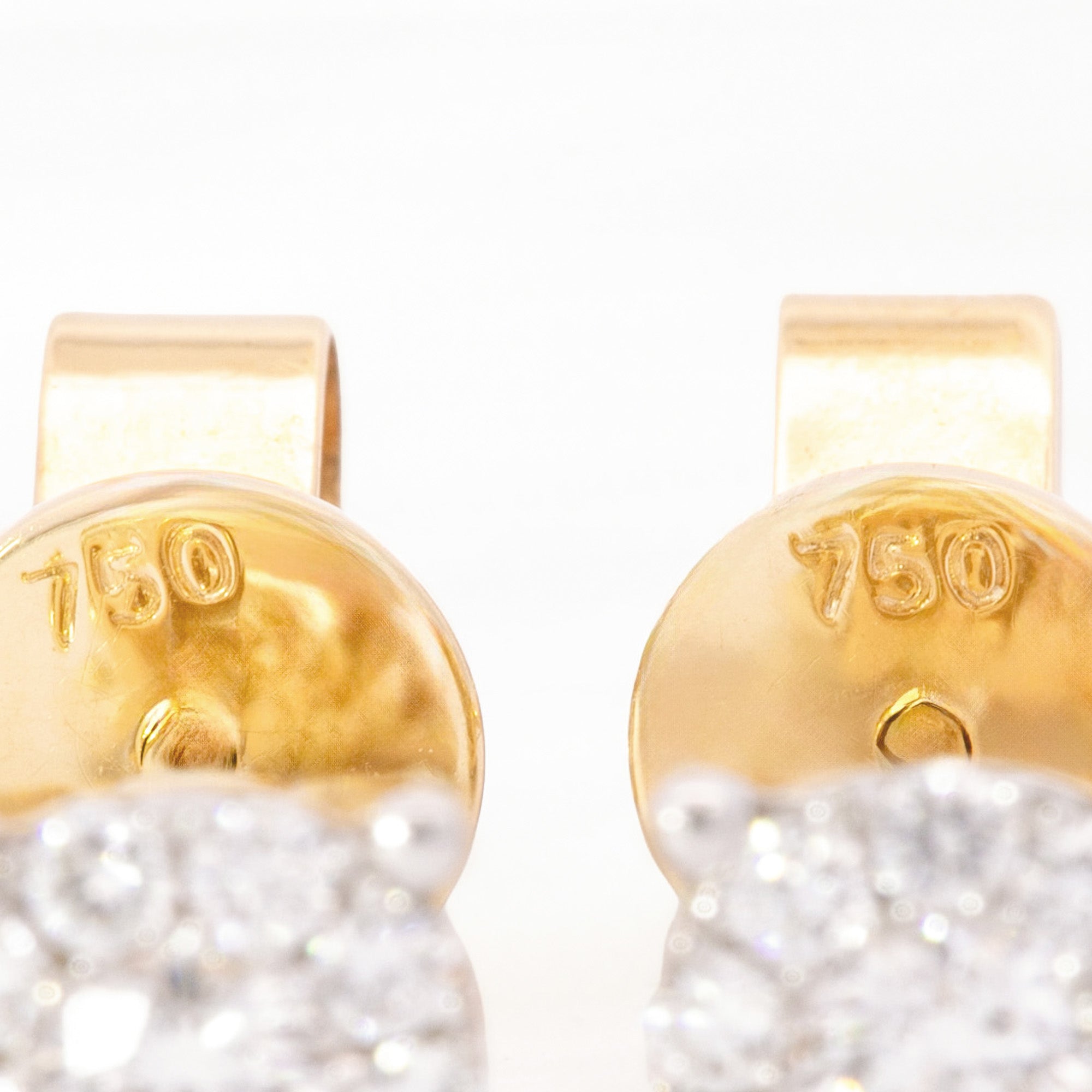 ARETES FLOR CON DIAMANTES