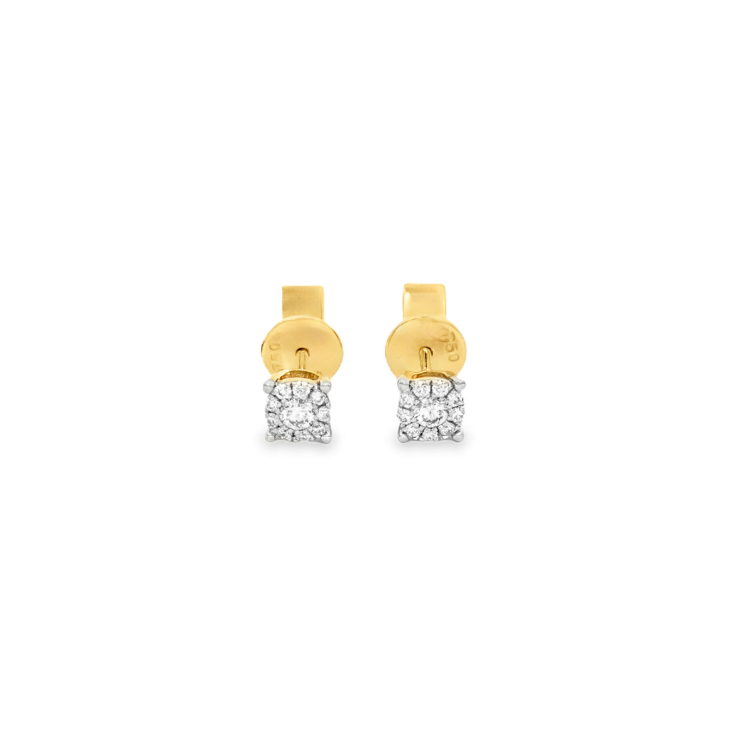 ARETES FLOR DE DIAMANTES