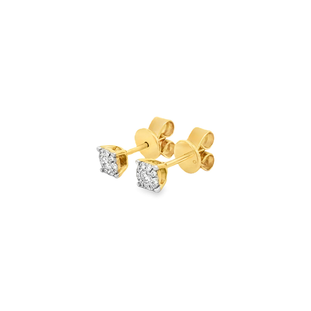 ARETES FLOR DE DIAMANTES