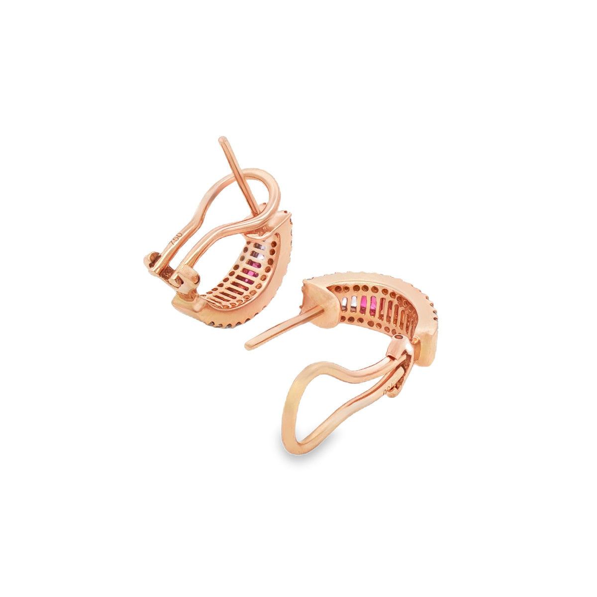 ARETES ZAFIROS, RUBÍES Y DIAMANTES