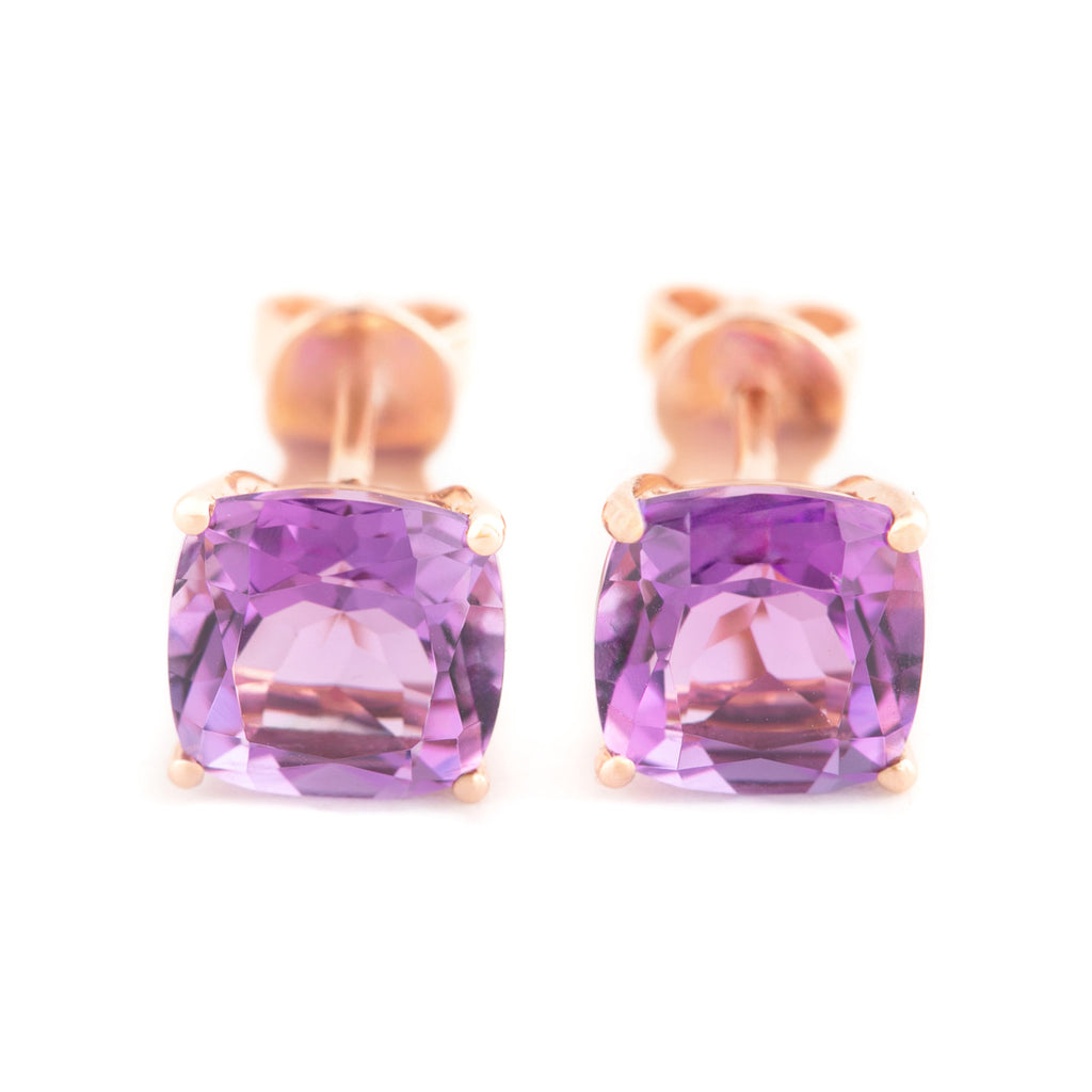 ARETES CON AMATISTAS CUADRADOS