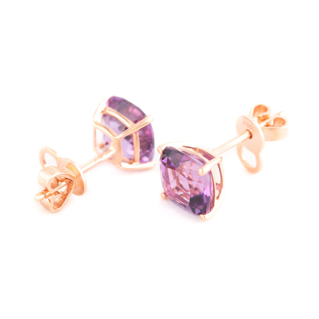 ARETES CON AMATISTAS CUADRADOS