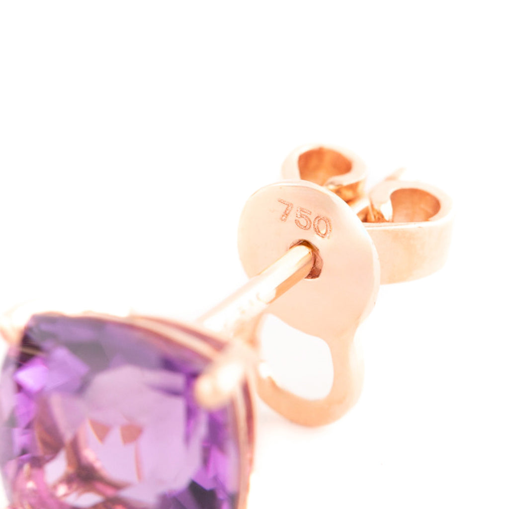 ARETES CON AMATISTAS CUADRADOS