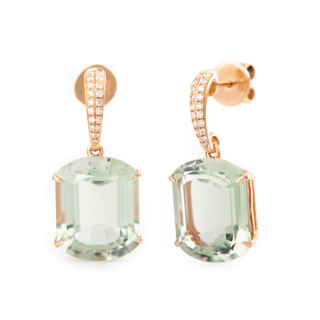 ARETES LARGOS AMATISTA Y DIAMANTES