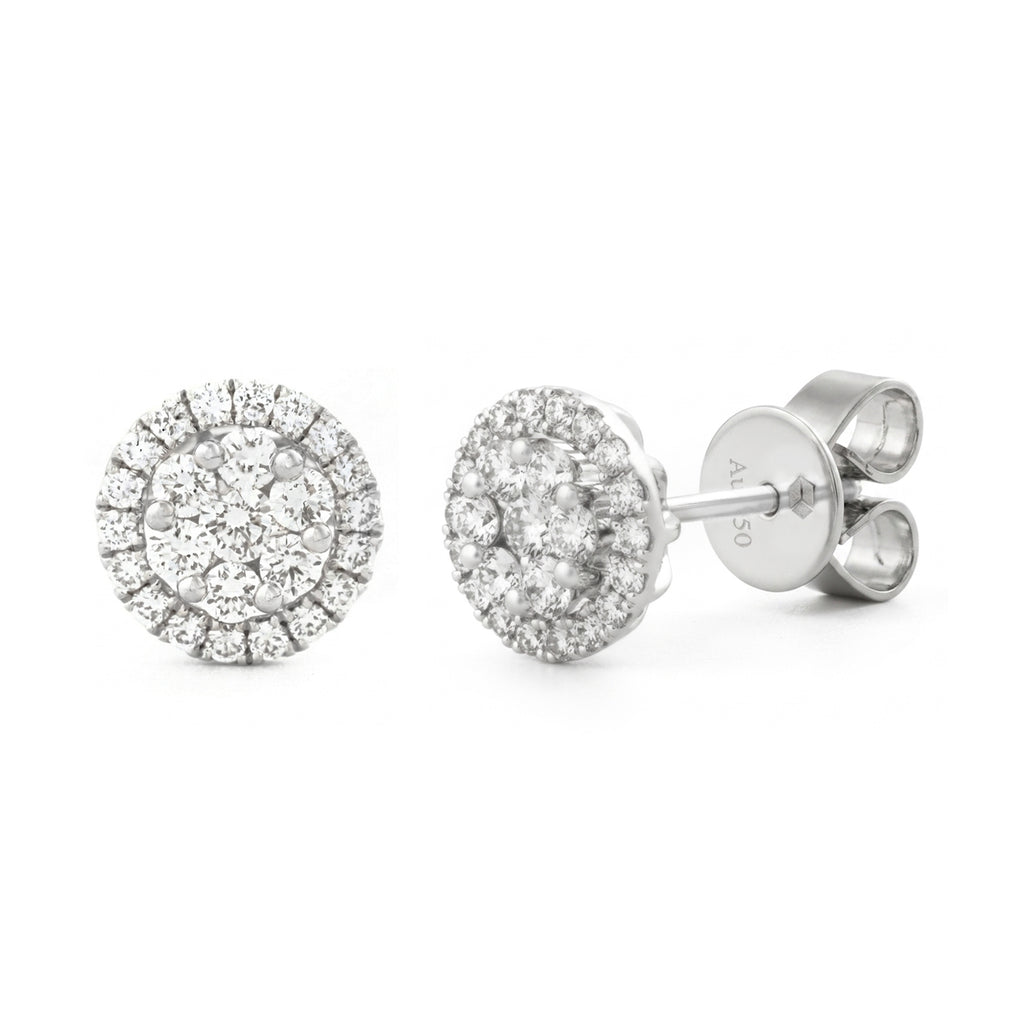 ARETES FLOR CON DIAMANTES