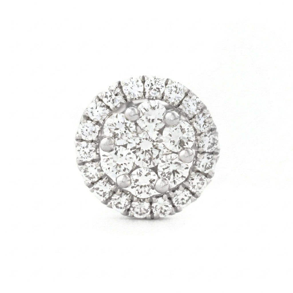 ARETES FLOR CON DIAMANTES