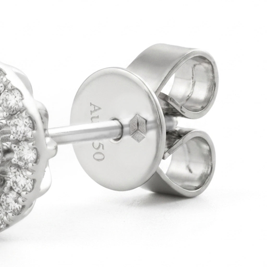 ARETES FLOR CON DIAMANTES