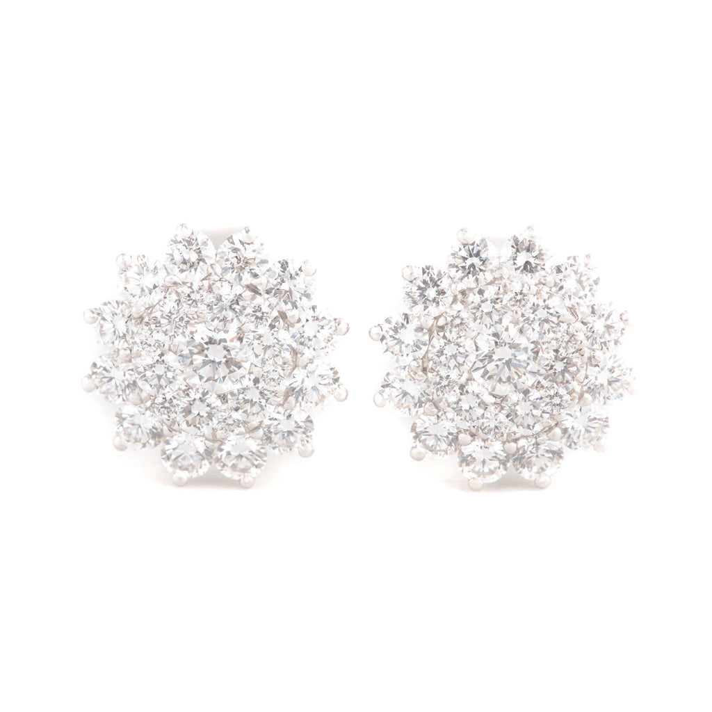 ARETES FLORES CON DIAMANTES