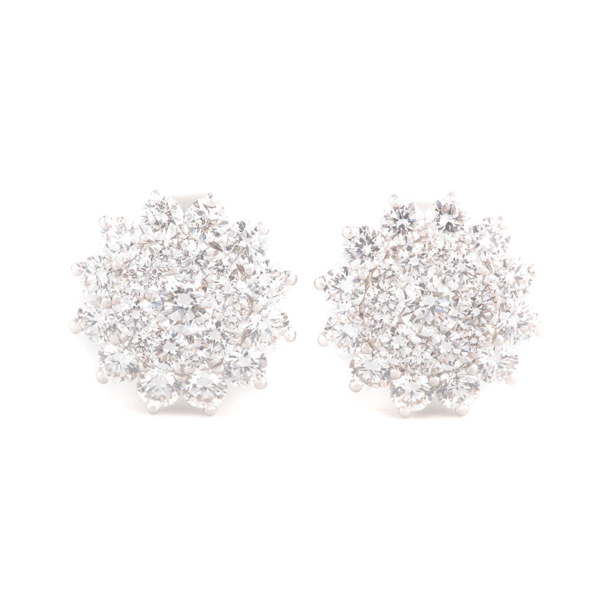 ARETES FLORES CON DIAMANTES