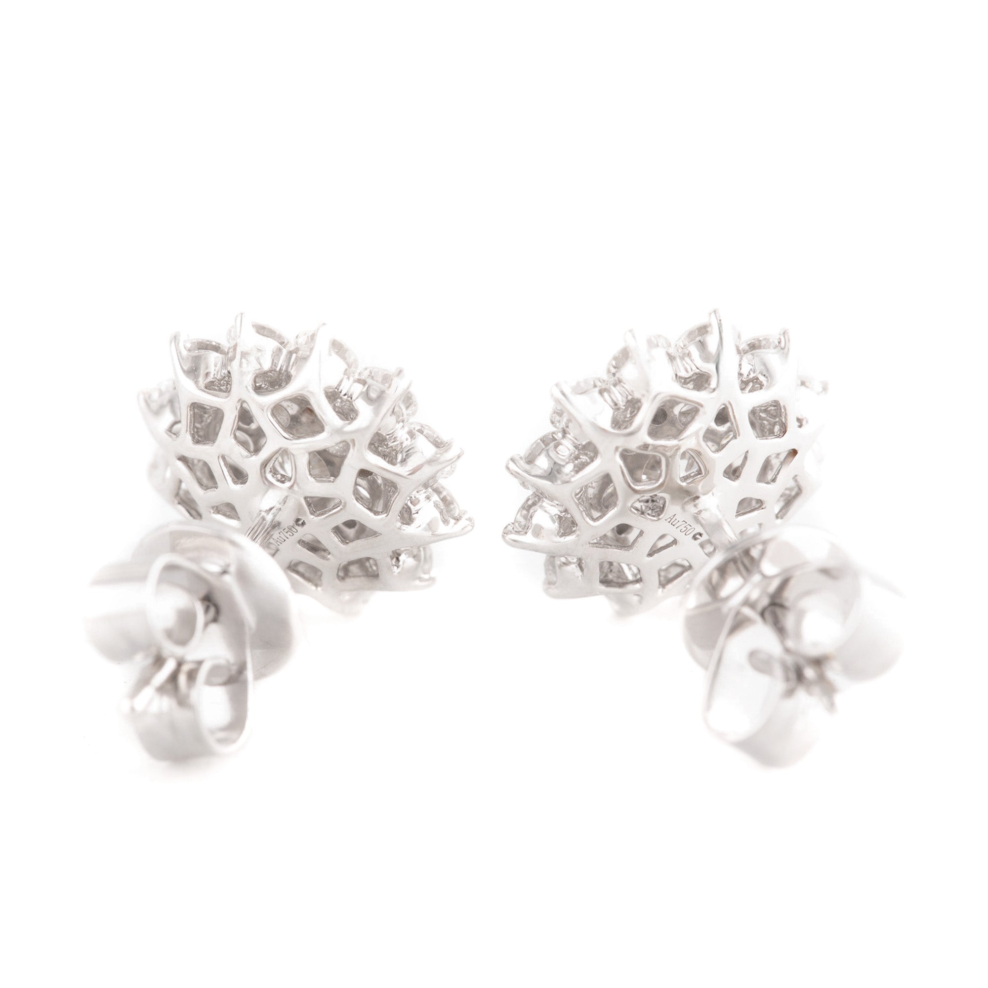 ARETES FLORES CON DIAMANTES