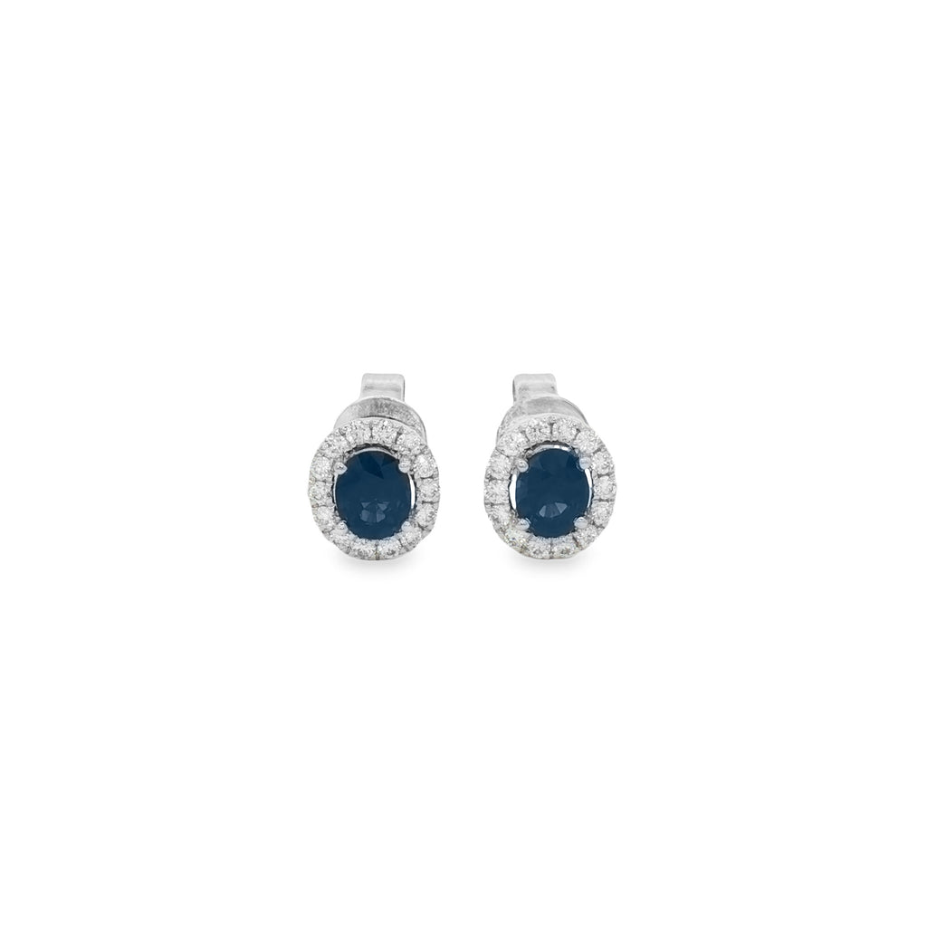 ARETES ZAFIRO OVAL DIAMANTES