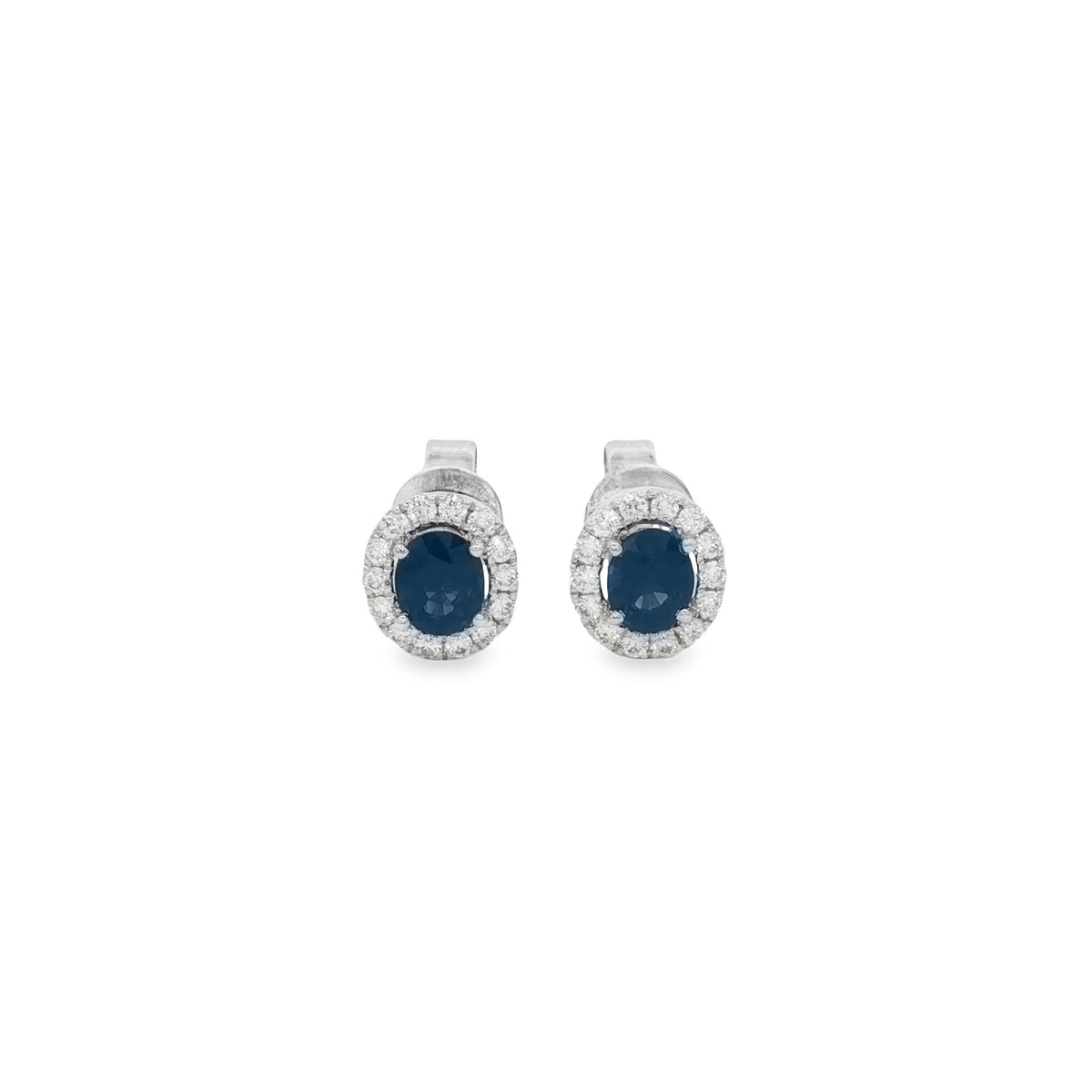 ARETES ZAFIRO OVAL DIAMANTES